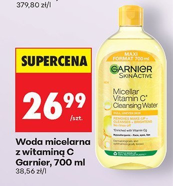 Woda micelarna z witaminą C Garnier, 700 ml promocja w Biedronka