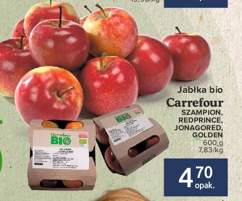 Jabłka golden Carrefour bio promocja