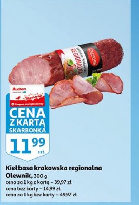 Kiełbasa krakowska regionalna Olewnik promocja