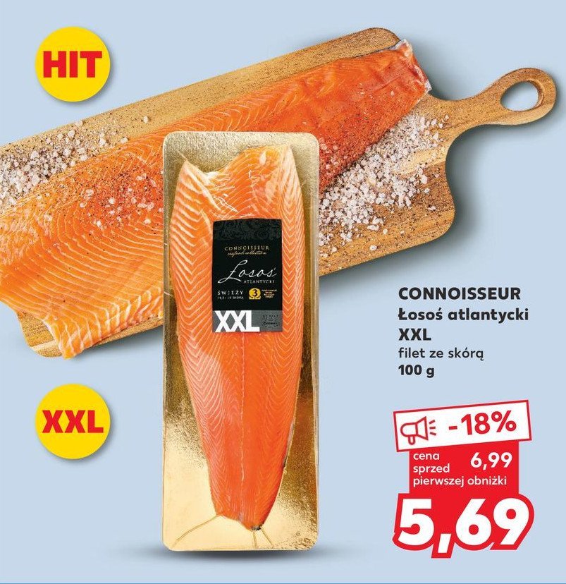Łosoś atlantycki xxl filet ze skórą Connoisseur promocja