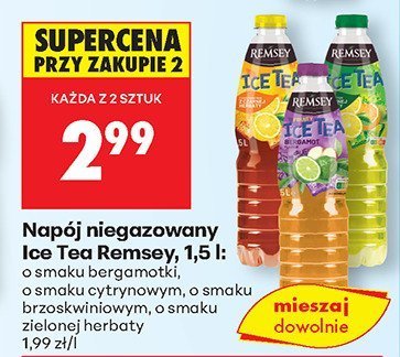 Napój niegazowany Ice Tea Remsey, 1,5 l promocja w Biedronka