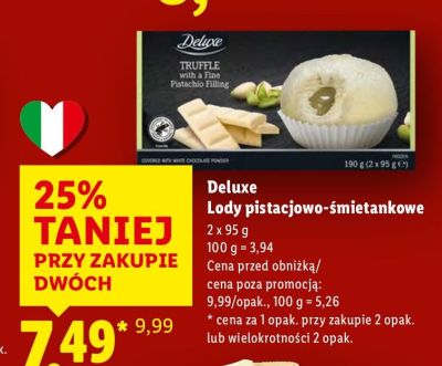 Lody pistacjowo-śmietankowe  promocja w Lidl