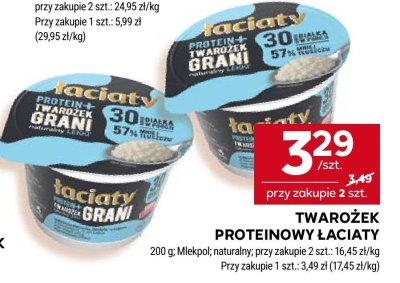 Twarożek proteinowy łaciaty naturalny promocja w Stokrotka