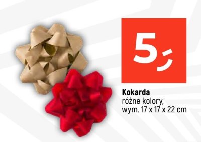 Kokarda różne kolory, wym. 17 x 17 x 22 cm promocja w Dealz