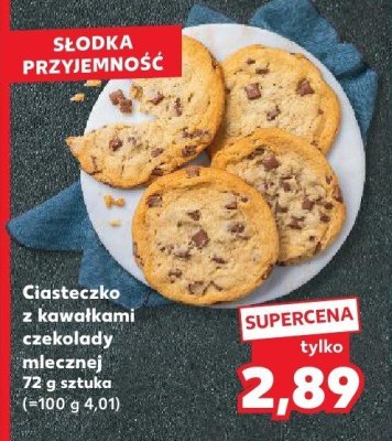 Ciasteczko z kawałkami czekolady mlecznej promocja w Kaufland