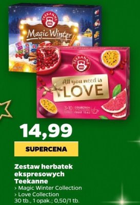 Zestaw herbatek ekspresowych Love Collection 30 tb. promocja w Netto