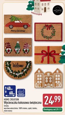 Wycieraczka kokosowa świąteczna 40x60 cm promocja w Aldi