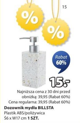 Dozownik mydła BILLSTA  promocja w Jysk