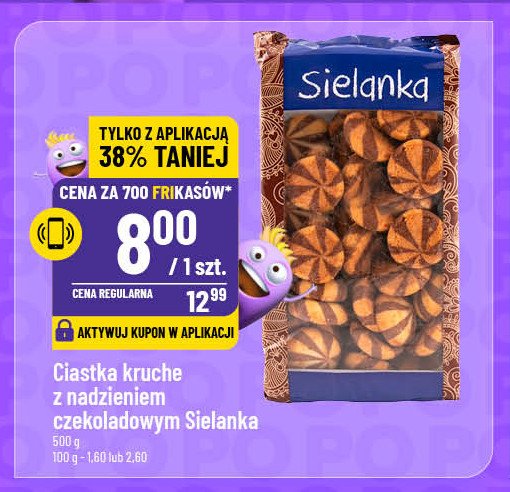 Ciastka kruche z nadzieniem czekoladowym Sielanka promocja w POLOmarket