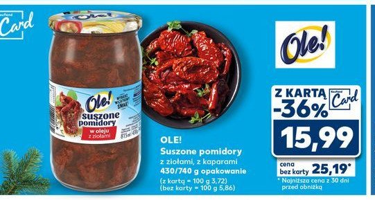 Pomidory suszone z kaparami w oleju ziołowymi Ole! promocja