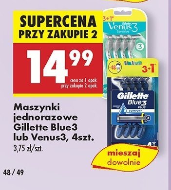 Maszynki do golenia Gillette venus 3 sensitive promocja