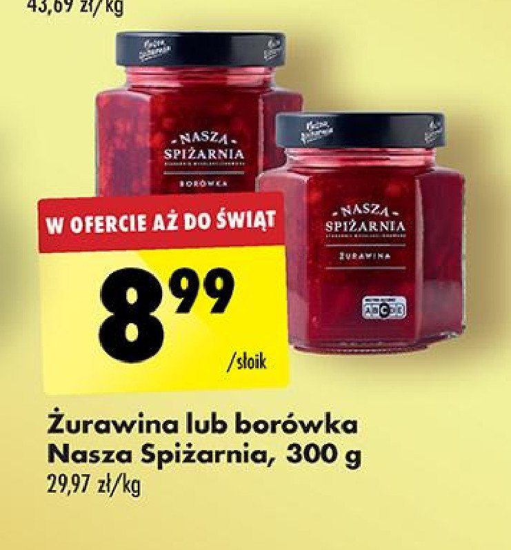 Żurawina Nasza spiżarnia promocja w Biedronka