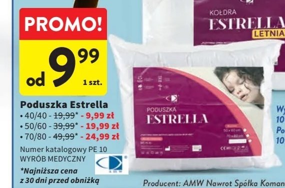 Poduszka eestrella 70 x 80 cm Amw promocja