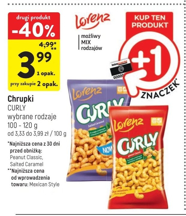 Chrupki salted caramel Lorenz curly promocja