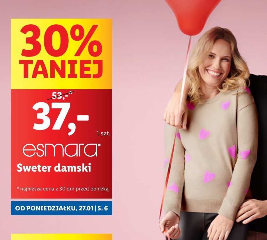 Sweter damski Esmara promocja w Lidl