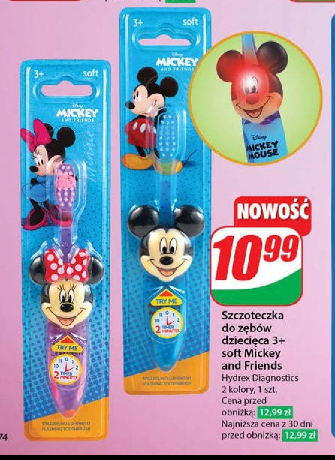 Szczoteczka do zębów mickey Hydrex promocja w Dino