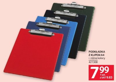 Podkładka z klipem A4 różne kolory promocja w Selgros