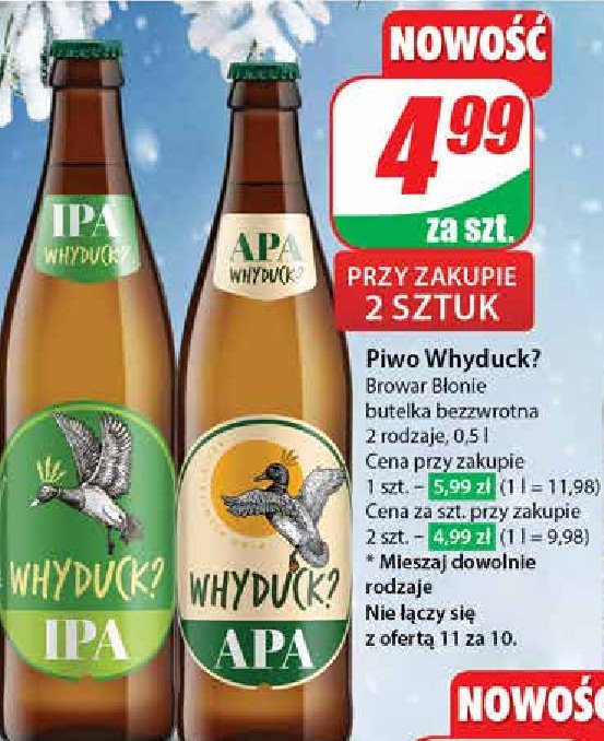 Piwo WHY DUCK? APA promocja w Dino