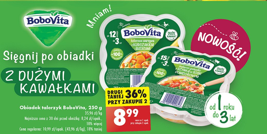 Kolorowe warzywa z kurczakiem i batatami Bobovita promocja