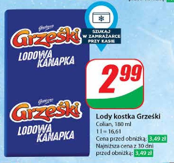 Lody Grześki promocja w Dino