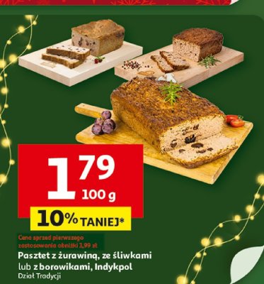Pasztet z żurawiną, ze śliwkami lub z borowikami, indykpol Dział Tradycji promocja w Auchan