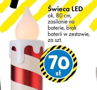Świeca LED ok. 60 cm promocja w Tedi