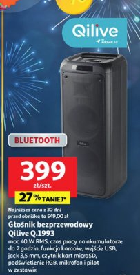 Głośnik bezprzewodowy Qilive Q.1993 promocja w Auchan
