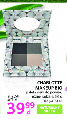 Paleta cieni do powiek nude Charlotte makeup bio promocja