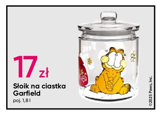 Słoik na ciastka garfield 1.8 l promocja w Pepco