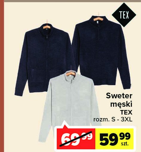 Sweter męski s-xxxl Tex promocja