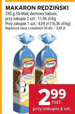 Makaron rędziński Ex-Mak, domowy Babuni promocja w Stokrotka