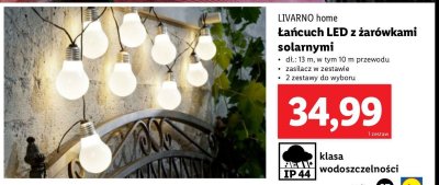 Łańcuch solarny LIVARNO HOME promocja