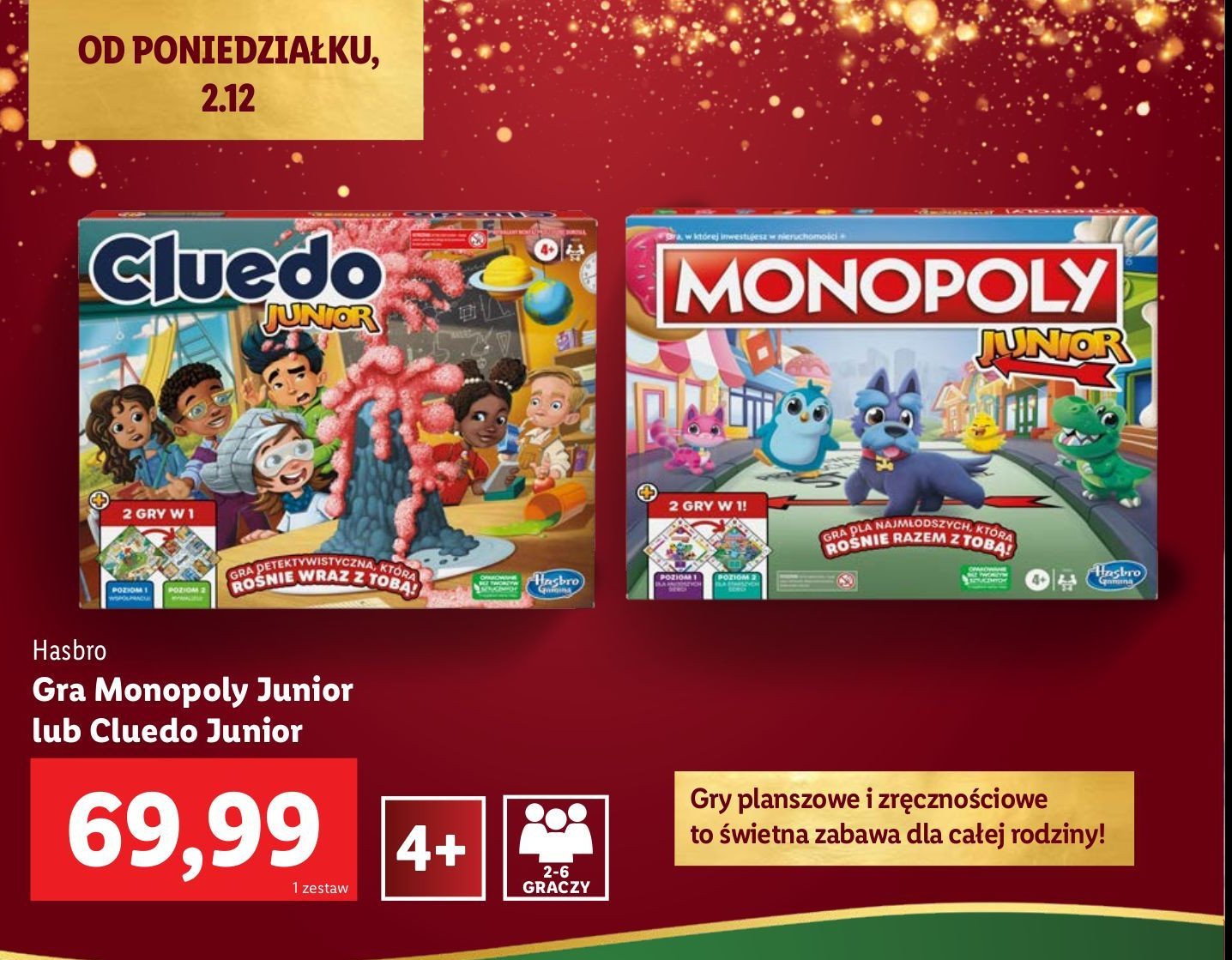 Gra cluedo junior Hasbro promocja w Lidl