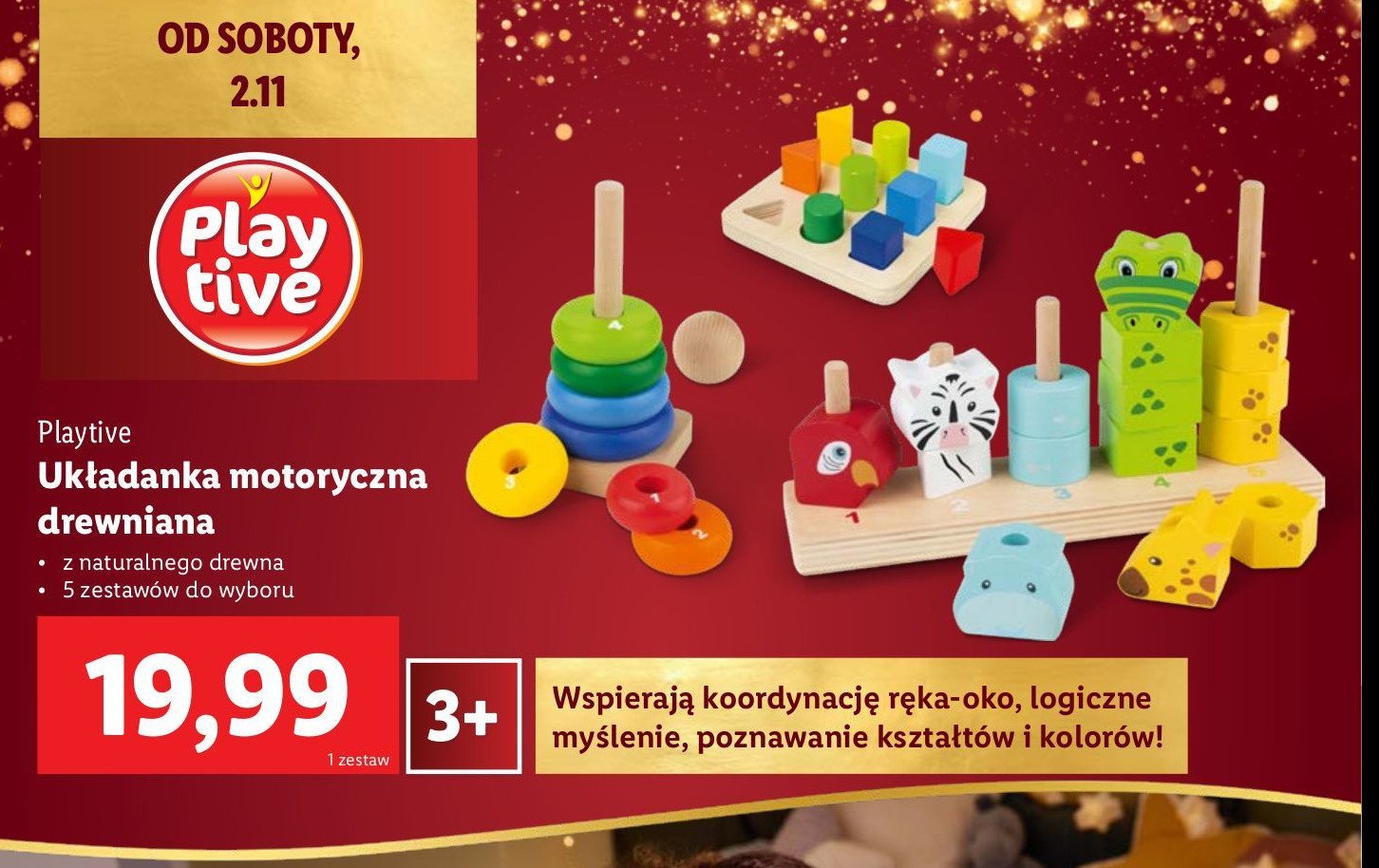 Układanka drewniana Playtive promocja w Lidl