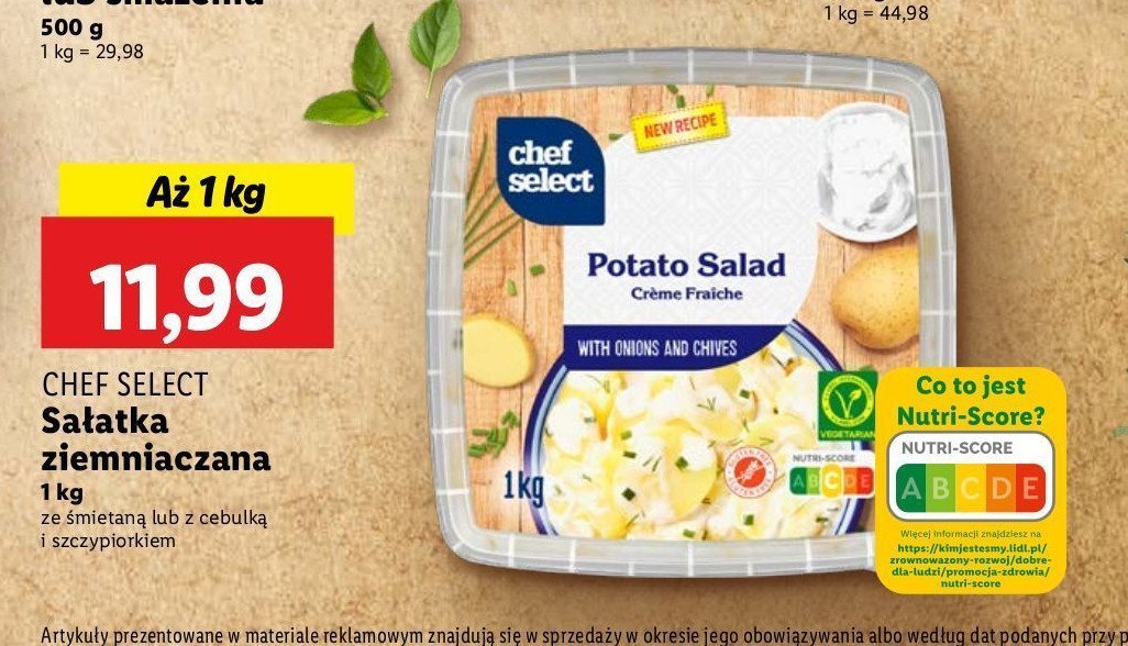 Sa艂atka ziemniaczana ze szczypiorkiem Chef select promocja