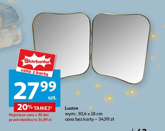 Lustro 30.4 x 18 cm Actuel promocja w Auchan