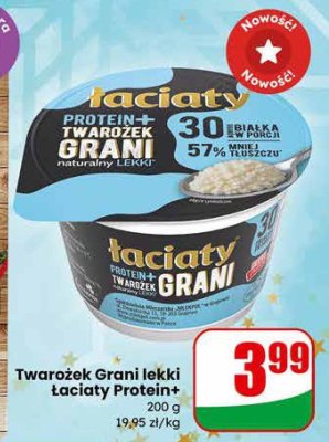 Twarożek Grani lekki Protein+ promocja w Dino