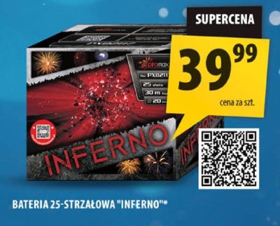 Bateria 25-strzałowa Inferno promocja w Arhelan