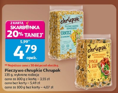Pieczywo chrupkie Chrupak, wybrane rodzaje promocja w Auchan