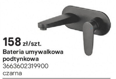 Bateria umywalkowa podtynkowa GoodHome Cavally czarna 3663602319900 promocja w Castorama