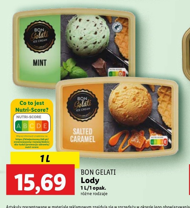 Lody słony karmel BON GELATI promocja