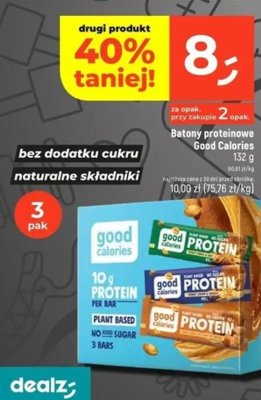 Batony proteinowe Good Calories, 132 g promocja w Dealz