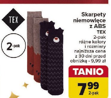 Skarpety niemowlęce Tex promocja w Carrefour