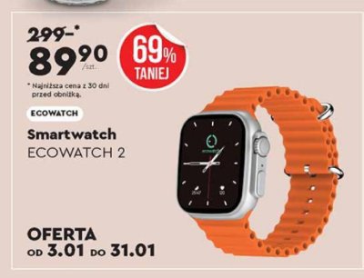 ECOWATCH Smartwatch ECOWATCH 2 promocja w Biedronka