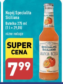 Napój lekko gazowany czerwona pomarańcza Specialita siciliana promocja