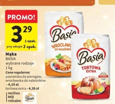 Mąka BASIA wybrane rodzaje promocja w Intermarche