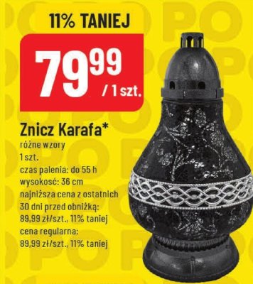 Znicz Karafa różne wzory promocja w POLOmarket