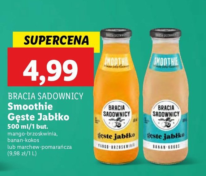 Napój smoothie mango-brzoskwinia Bracia sadownicy promocja