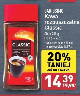 Kawa Barissimo classic promocja w Aldi