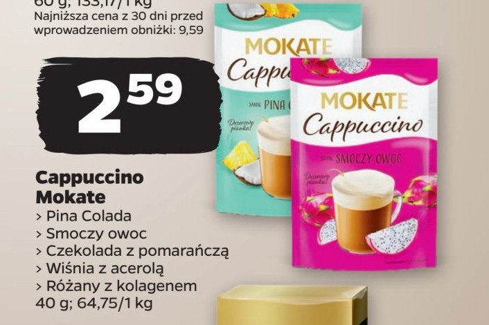 Cappucino czekolada z pomarańczą Mokate cappuccino promocja